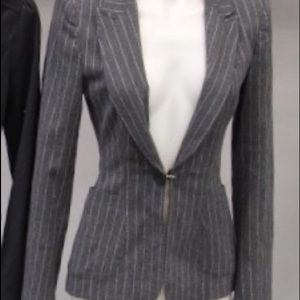 Moshino Jeans Gray pinstriped blazer